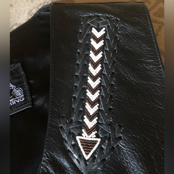LEATHERKING black 100% leather vest - Picture 5 of 16